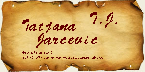 Tatjana Jarčević vizit kartica